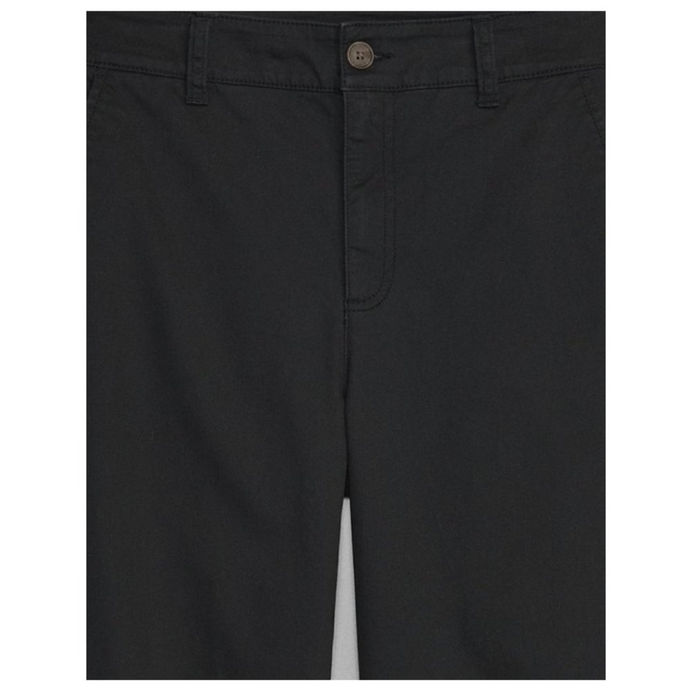 New Gap Factory High Rise Wide Leg Girlfriend Khakis Pants 8 Black A713 - Picture 4 of 6